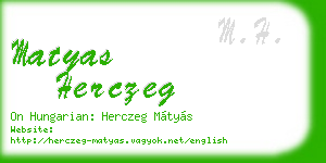 matyas herczeg business card