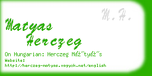 matyas herczeg business card